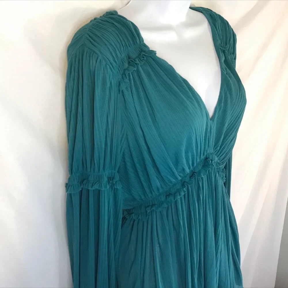 Free People Day Dreaming Top Teal NWOT
